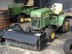 John Deere 318 used garden Tractors with Bercomac power broom
