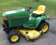 John Deere 425 garden tractor and 54 inch mower deck