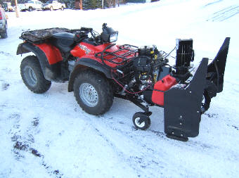 Honda atv with snowblower #2