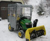 Garden tractor cab on John Deere L120