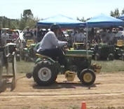 Garden Tractor Pull - John Deere old style 112 garden tractor puller