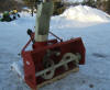 Rear mount tractor snowblower