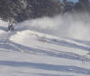 Blowing snow in Colorado with ATV snow blower