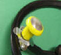 Steering wheel spinner knob - yellow