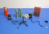 Mini tool box, welder, battery charger, compressor